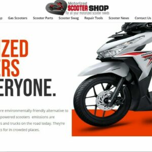 Scooter Shop WordPress website.