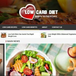 Low Carb Diet WordPress Blog Great for AdSense ads