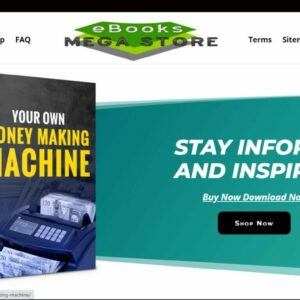 eBooks,Mega Store – fully automated -WordPress website -woocommerce-paypal